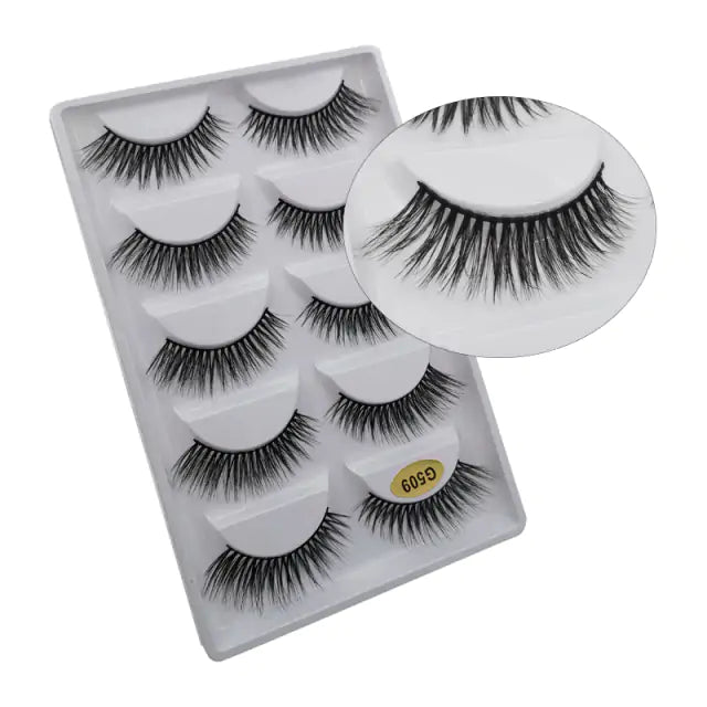 Elegant black 3D mink eyelashes from Skin Deep Beauty&More displayed on a white surface