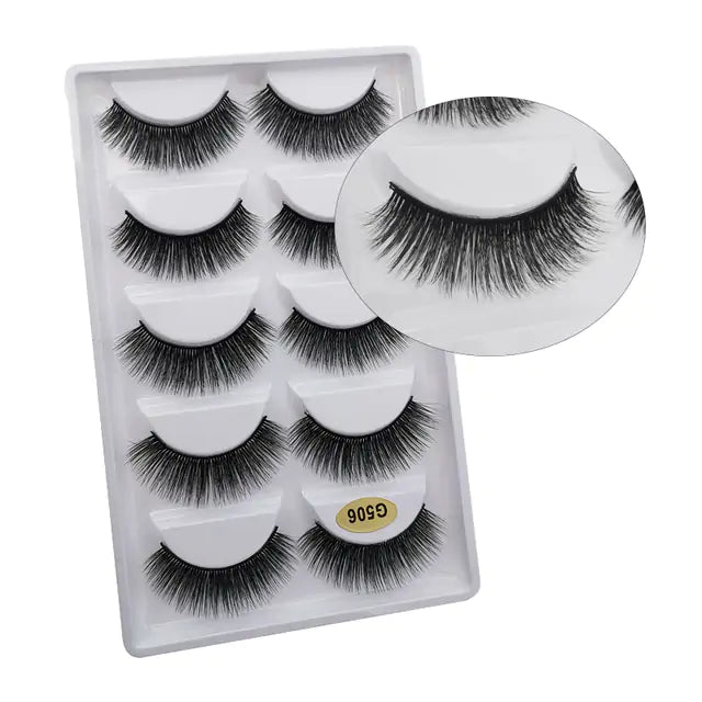 Elegant 3D mink eyelashes in a tray at Skin Deep Beauty&More. Voluminous and natural-looking lashes for stunning eye makeup.