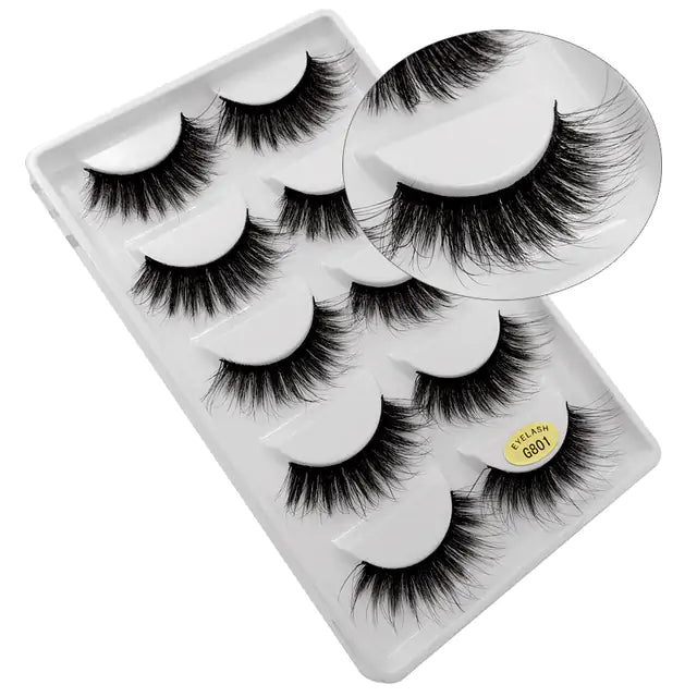 Luxurious 3D mink eyelashes from Skin Deep Beauty&More displayed against a white backdrop.