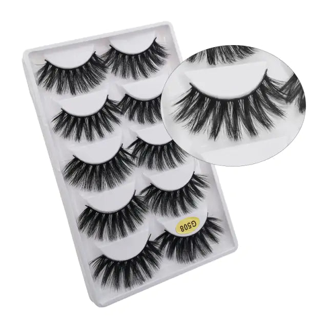 5 Pairs of Dramatic 3D Mink Eyelashes from Skin Deep Beauty&More