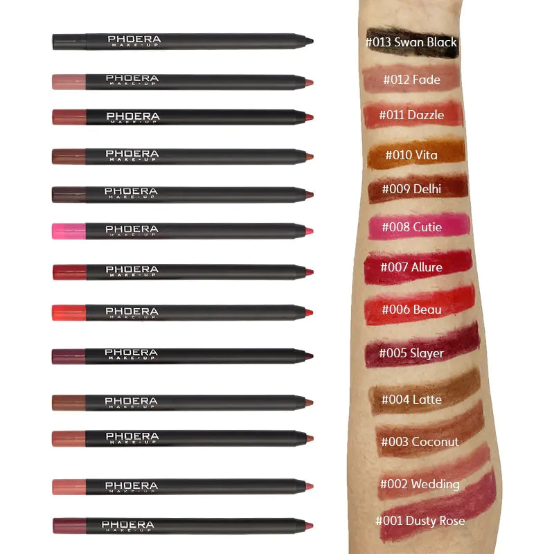 Discover Vibrant Lip Shades With 13-Color Lipliner Pencil