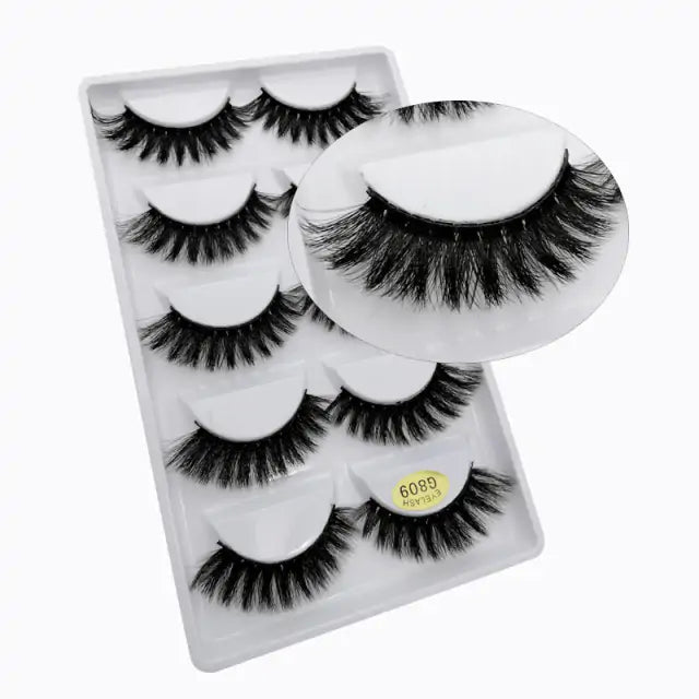 Luxurious 3D mink eyelashes in glamorous packaging from Skin Deep Beauty&More