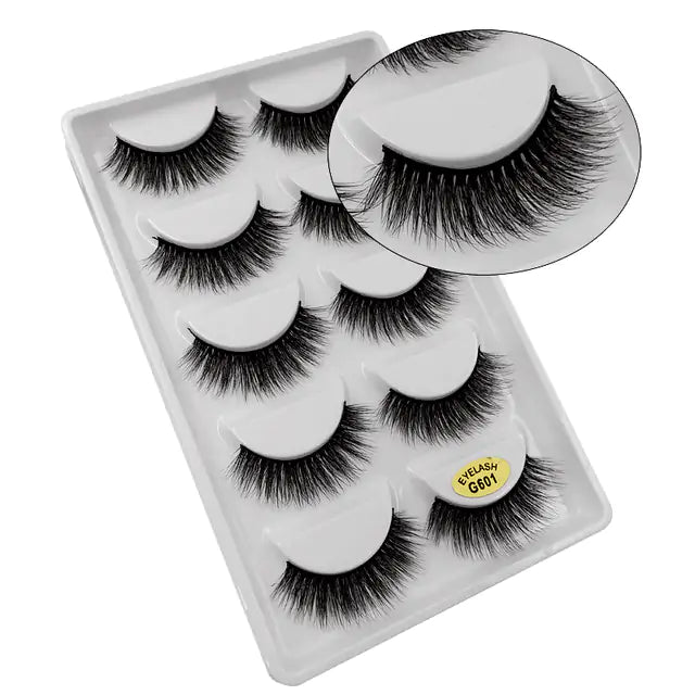 5-Pair 3D Mink Lashes in Elegant Gift Box from Skin Deep Beauty&More